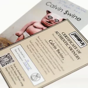 Calvin Swine Certificate