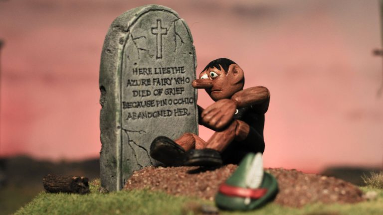 Pinocchio by the Grave of the Azure Fairy